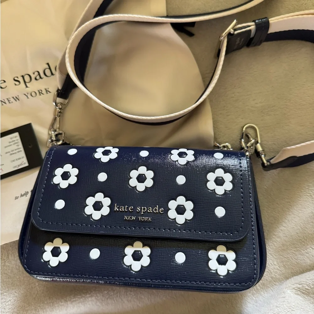 Kate Spade Double Up Daisy Dot Crossbody Bag - Picture 1 of 10